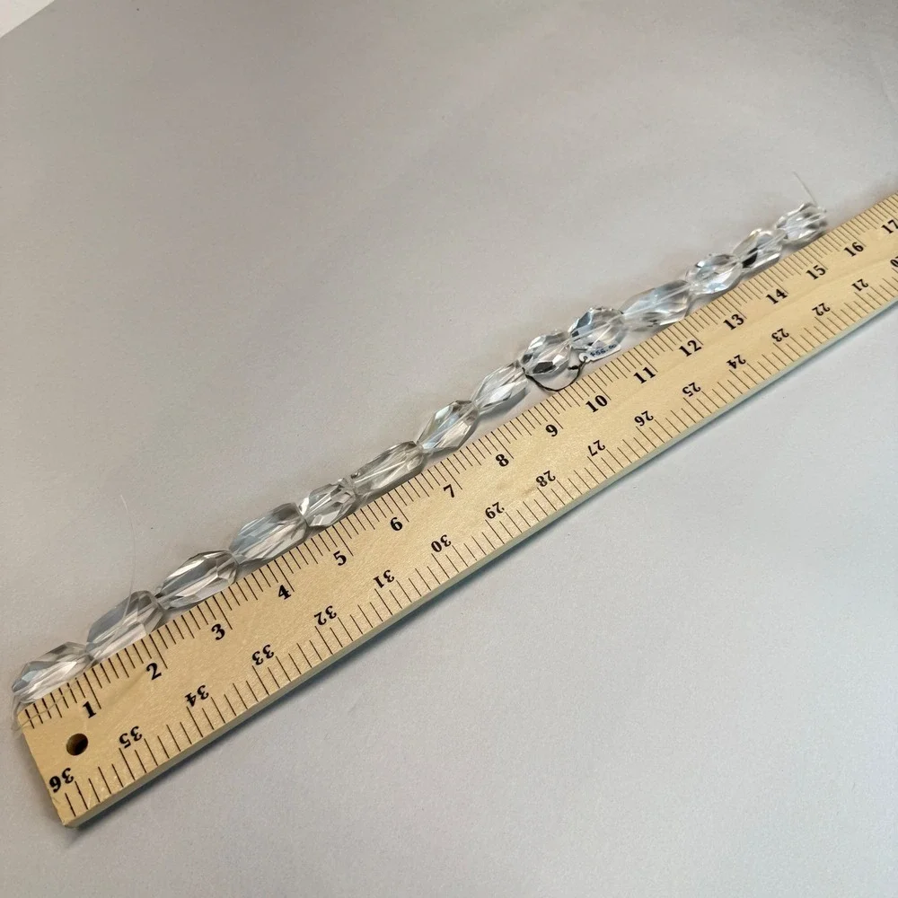 Rock Crystal Quartz Faceted Coffin Lozenge 1